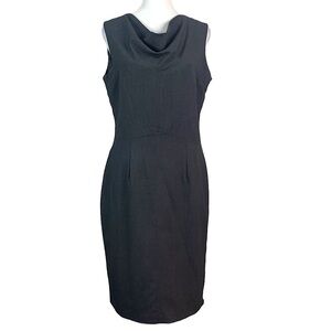 Calvin Klein Charcoal Gray Cowl Neck Shift Dress- EUC
